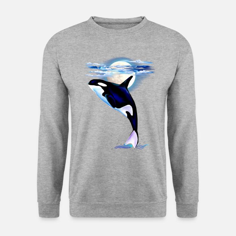 MOONSHINE ORCA - Unisex Pullover - Weißgrau meliert