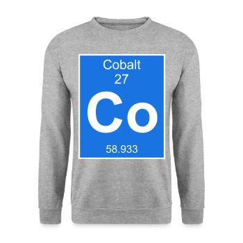 Kobalt chemisches Element Periodensystem chemische - Unisex Pullover - Weißgrau meliert - Vorne - Alina (178cm) & Michal (187cm)