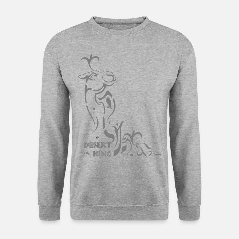 Kamel - Unisex Pullover - Weißgrau meliert