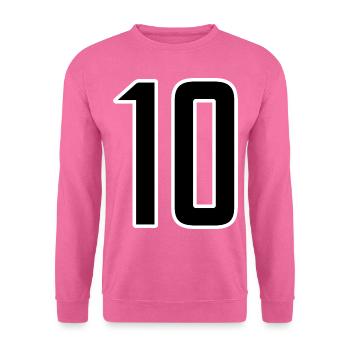 10 Zahl Trikotnummer Team - Unisex Pullover - Pink - Vorne