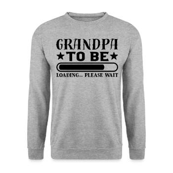 Grandpa To Be - Pregnancy Announcement - Unisex Sweatshirt - salt & pepper - Front - Alina (178cm) & Michal (187cm)
