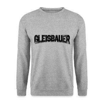 Gleisbauer - Unisex Pullover - Weißgrau meliert - Vorne - Alina (178cm) & Michal (187cm)