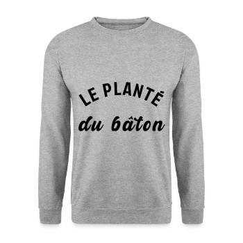 Le planté de bâtons - Sweat-shirt Unisexe - gris chiné - Devant - Alina (178cm) & Michal (187cm)