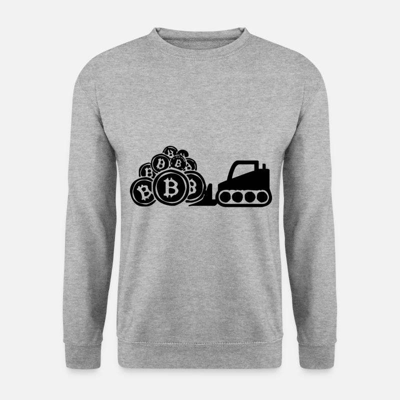 Bitcoin-Gewinn - Unisex Pullover - Weißgrau meliert