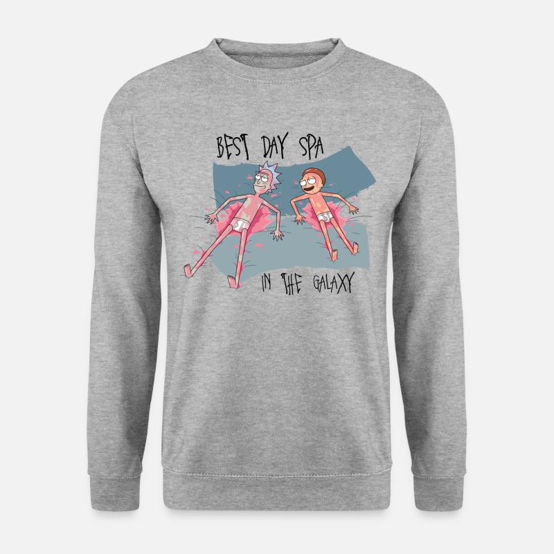 Rick and Morty Best Day Spa In The Galaxy - Unisex Pullover - Weißgrau meliert
