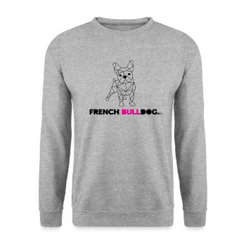 French bulldog By RF - Unisex Sweatshirt - salt & pepper - Front - Alina (178cm) & Michal (187cm)