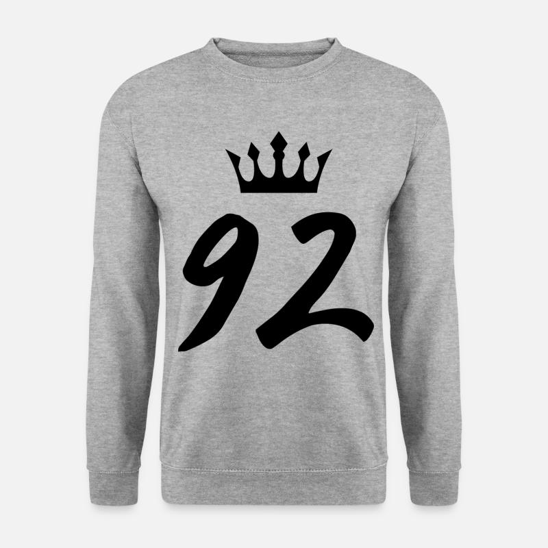 92 Number crown - Unisex Sweatshirt - salt & pepper