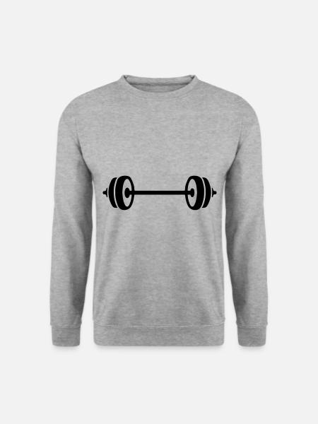 dumbbell symbol - Unisex Sweatshirt - salt & pepper