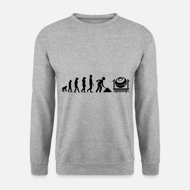 Cement mixer evolution - Unisex Sweatshirt - salt & pepper