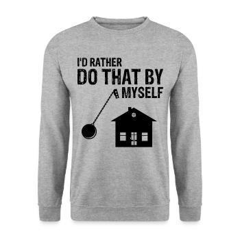 Conception de démolition de maisons et rénovation de maisons - Sweat-shirt Unisexe - gris chiné - Devant - Alina (178cm) & Michal (187cm)