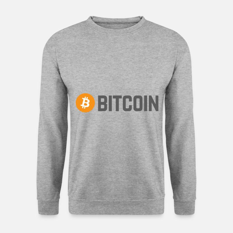 Bitcoin (Bitcoin) - Unisex Pullover - Weißgrau meliert