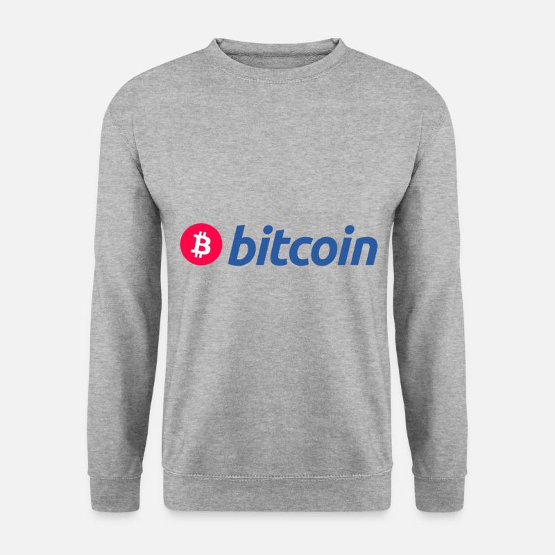 Bitcoin (Bitcoin) - Unisex Pullover - Weißgrau meliert