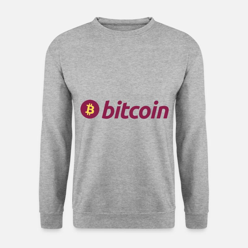 Bitcoin (Bitcoin) - Unisex Pullover - Weißgrau meliert