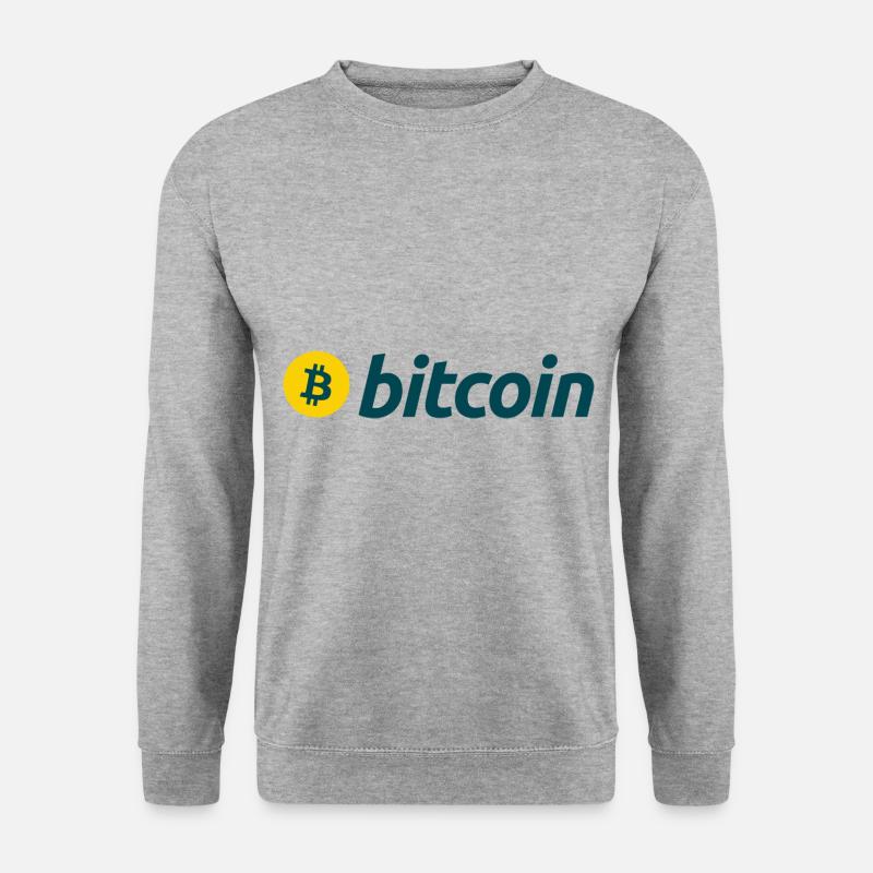 Bitcoin (Bitcoin) - Unisex Pullover - Weißgrau meliert