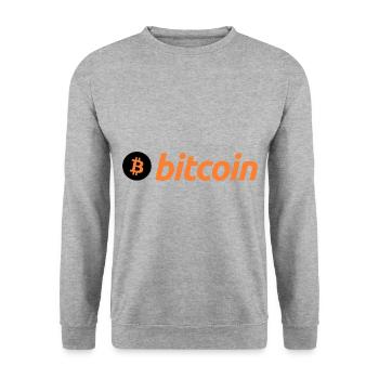 Bitcoin - Sweat-shirt Unisexe - gris chiné - Devant - Alina (178cm) & Michal (187cm)
