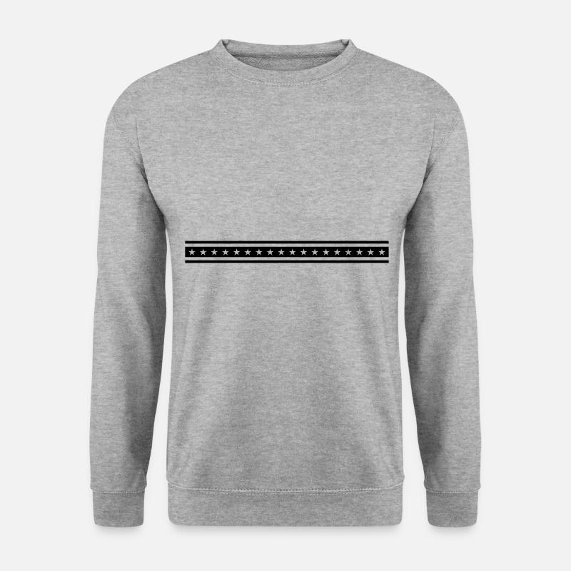 strich sterne linie - Unisex Pullover - Weißgrau meliert