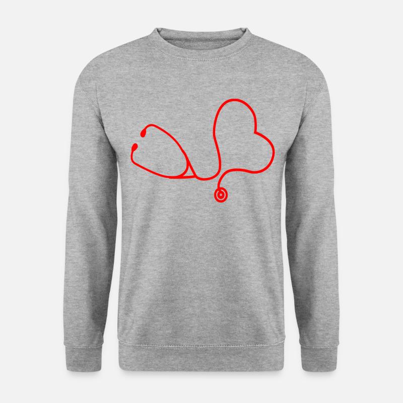 Arzt Medizinstudent Doktor Geschenk - Unisex Pullover - Weißgrau meliert