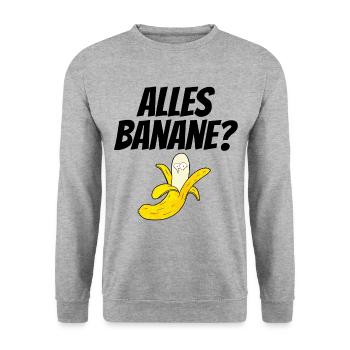 Fruit Banane Banane Drôle Végétalien Végétalien - Sweat-shirt Unisexe - gris chiné - Devant - Alina (178cm) & Michal (187cm)