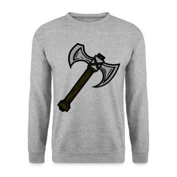 Axe Element - Unisex Sweatshirt - salt & pepper - Front - Alina (178cm) & Michal (187cm)