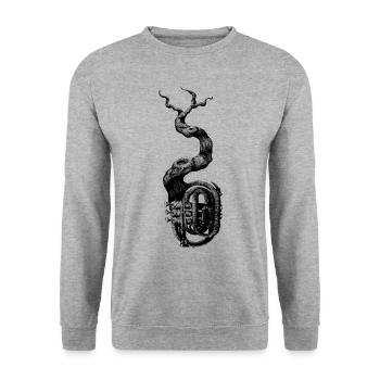 Trumpet - Unisex Sweatshirt - salt & pepper - Front - Alina (178cm) & Michal (187cm)