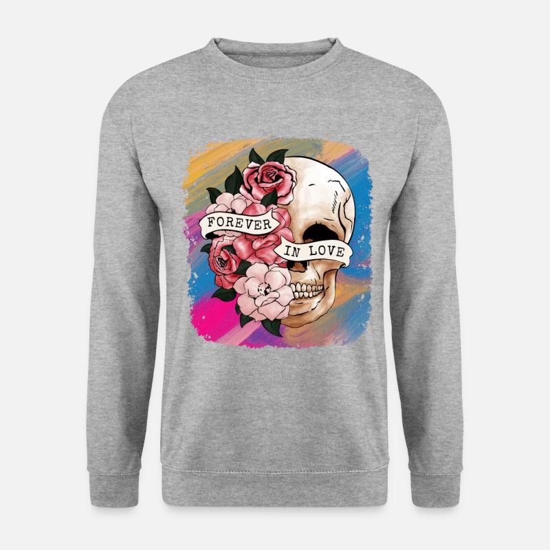 Saint-Valentin Amour pour toujours - Sweat-shirt Unisexe - gris chiné