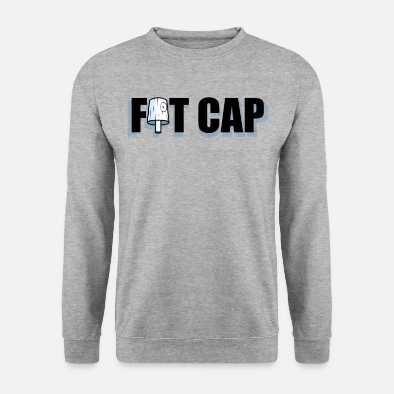 Fat Cap - Unisex Pullover - Weißgrau meliert