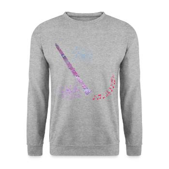 clarinette e 62 - Sweat-shirt Unisexe - gris chiné - Devant - Alina (178cm) & Michal (187cm)