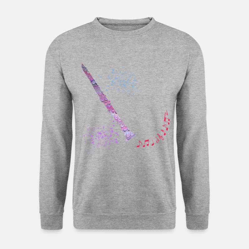 klarinette e 62 - Unisex Pullover - Weißgrau meliert