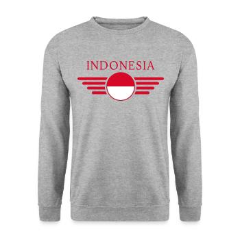 I love Indonesia, style design T-Shirt - Unisex Sweatshirt - salt & pepper - Front - Alina (178cm) & Michal (187cm)