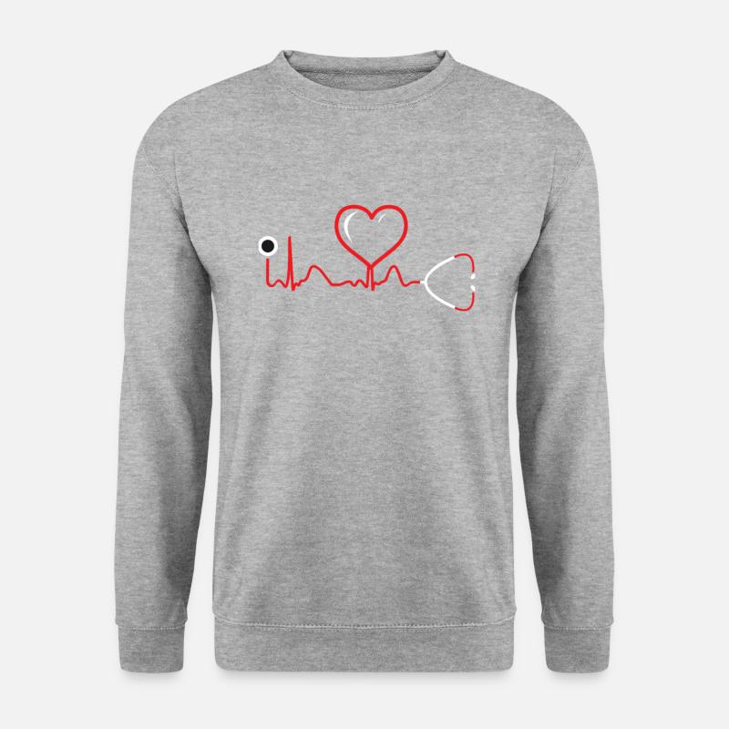 Arzt - Unisex Pullover - Weißgrau meliert