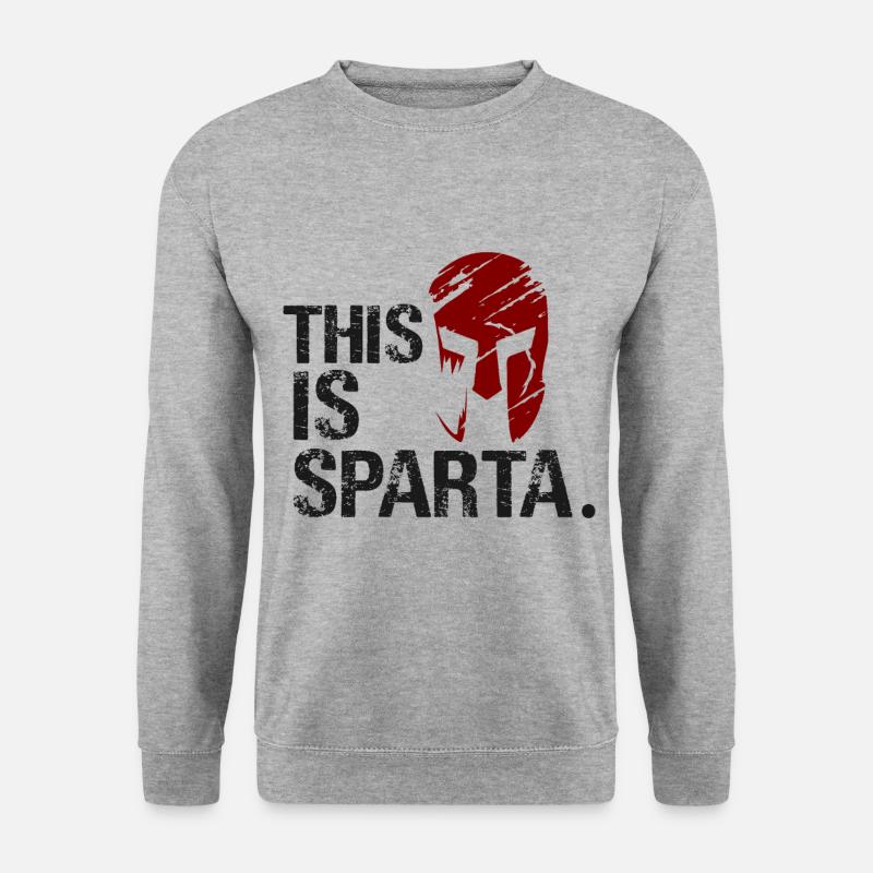 This Is Sparta - Unisex Pullover - Weißgrau meliert