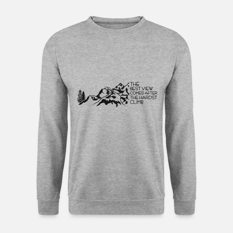 Wandern - Unisex Pullover - Weißgrau meliert