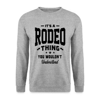 It's a Rodeo Thing - Rodeo Gifts - Unisex Sweatshirt - salt & pepper - Front - Alina (178cm) & Michal (187cm)