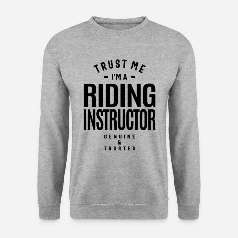 Reitlehrer Geschenk lustige Job-Titel - Unisex Pullover - Weißgrau meliert