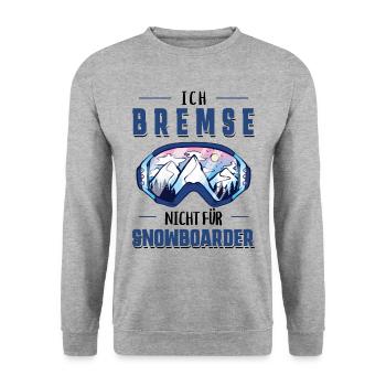 Schöner Skilehrer Spruch, Ski Geschenk - Unisex Pullover - Weißgrau meliert - Vorne - Alina (178cm) & Michal (187cm)