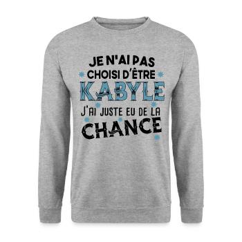 Kabyle Kabylie Pays Algérie Origine Humour Cadeau - Sweat-shirt Unisexe - gris chiné - Devant - Alina (178cm) & Michal (187cm)