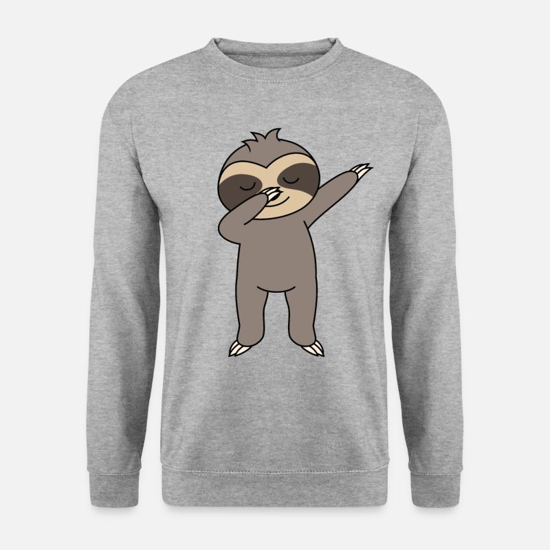 dabbing sloth - Unisex Sweatshirt - salt & pepper