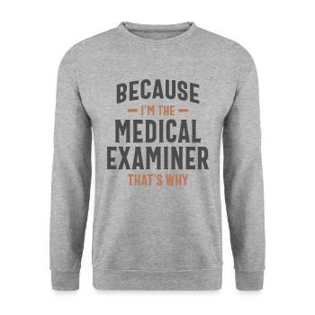 Medical Examiner Job Occupation - Unisex Sweatshirt - salt & pepper - Front - Alina (178cm) & Michal (187cm)