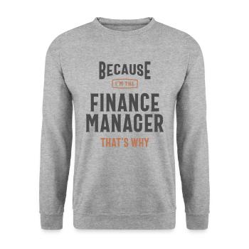 Finance Manager Job Occupation - Unisex Sweatshirt - salt & pepper - Front - Alina (178cm) & Michal (187cm)