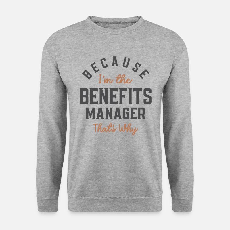 Benefits Manager Job Beruf - Unisex Pullover - Weißgrau meliert