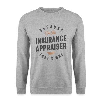 Évaluateur d’assurance Profession - Sweat-shirt Unisexe - gris chiné - Devant - Alina (178cm) & Michal (187cm)