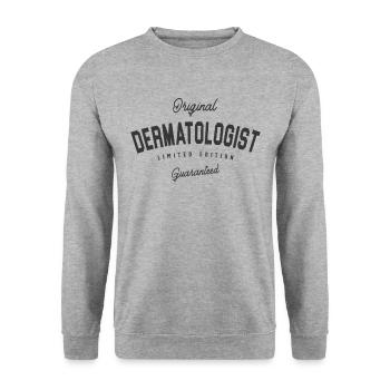 Dermatologist Funny Job Title Profession Birthday - Unisex Sweatshirt - salt & pepper - Front - Alina (178cm) & Michal (187cm)