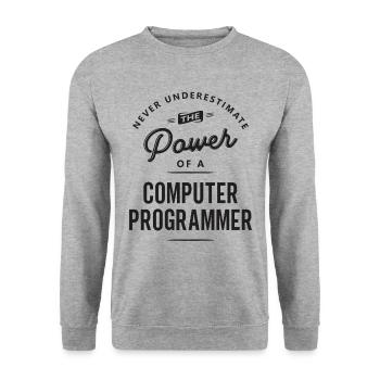 Computer Programmer Funny Job Title - Unisex Sweatshirt - salt & pepper - Front - Alina (178cm) & Michal (187cm)