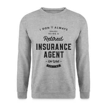 Versicherungsagent Lustige Berufsbezeichnung - Unisex Pullover - Weißgrau meliert - Vorne - Alina (178cm) & Michal (187cm)