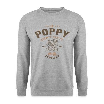 Pop-Pop Knows Everything - Unisex Sweatshirt - salt & pepper - Front - Alina (178cm) & Michal (187cm)