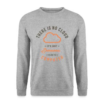The Cloud It's Just Someone Else's Computer Funny - Unisex Sweatshirt - salt & pepper - Front - Alina (178cm) & Michal (187cm)