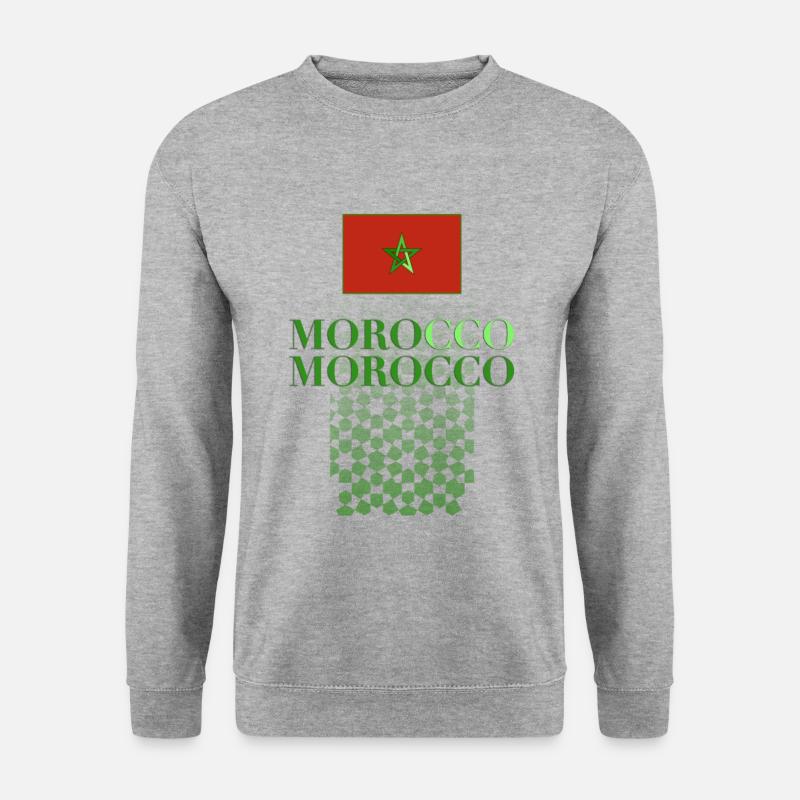 Marokko - Unisex Pullover - Weißgrau meliert