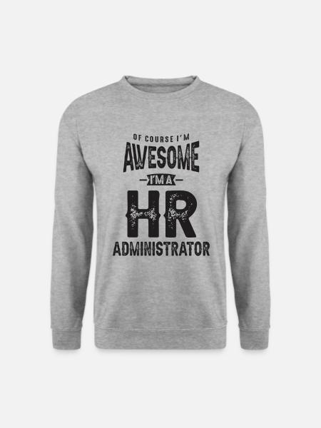 Großartig, ich bin Personalsachbearbeiter - Unisex Pullover - Weißgrau meliert