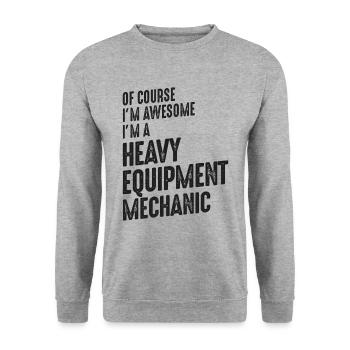 Großartig, ich bin ein Schwermaschinenmechaniker - Unisex Pullover - Weißgrau meliert - Vorne - Alina (178cm) & Michal (187cm)