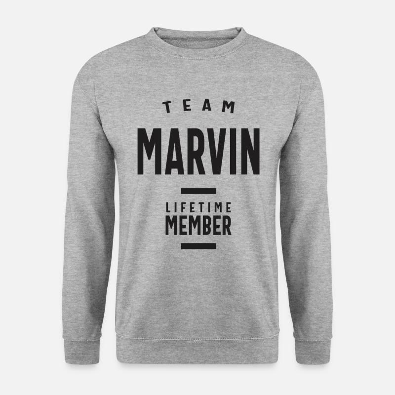 Team Marvin Lifetime Mitglied - Unisex Pullover - Weißgrau meliert